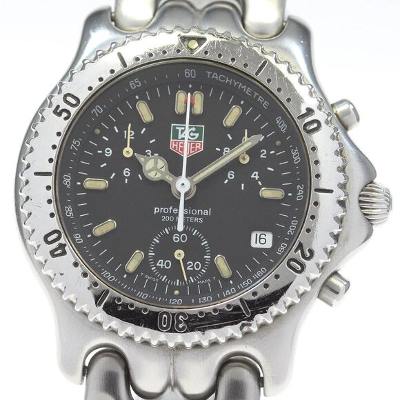 TAG HEUER S/el CG1110-0 Chronograph black Dial Quartz Men's Watch_846417 - Picture 3 of 6